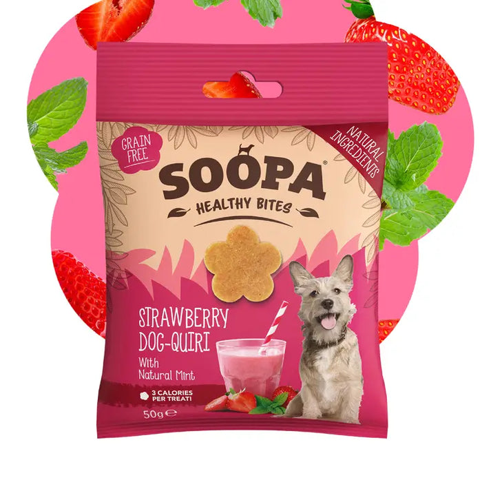Soopa Natural Dog Treats - Strawberry Dog-Quiri - 50g