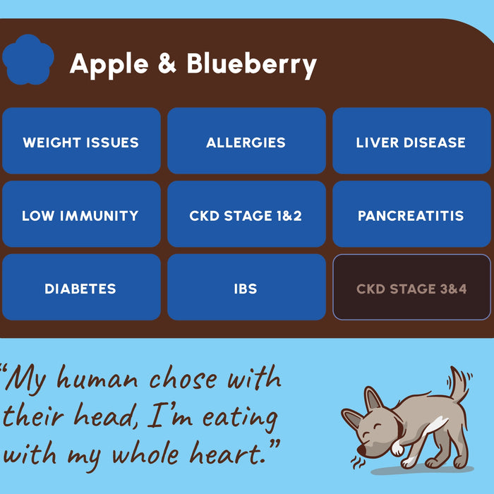 Soopa Natural Dog Treats - Apple & Blueberry - 50g