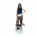 GIF woman with dog on podium