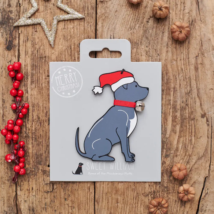 Christmas Tree Dog Decoration, Staffie