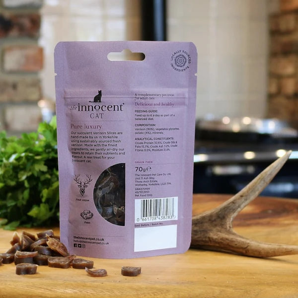 The Innocent Cat Treats Venison Slices with Potato - 70g