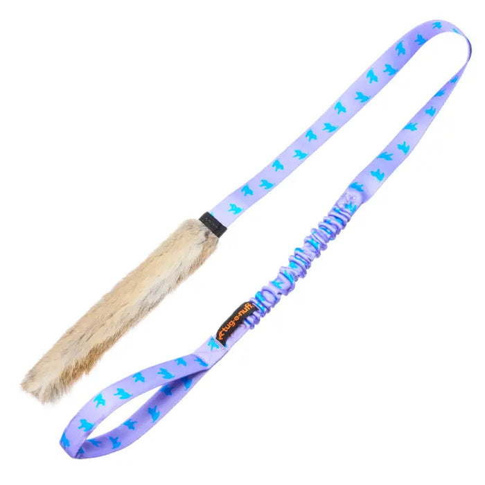 Tug-E-Nuff Rabbit Skin Squeaky Bungee Chaser Toy for Dogs
