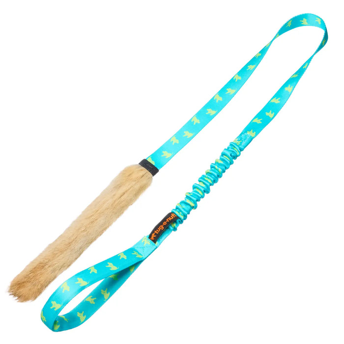Tug-E-Nuff Rabbit Skin Squeaky Bungee Chaser Toy for Dogs