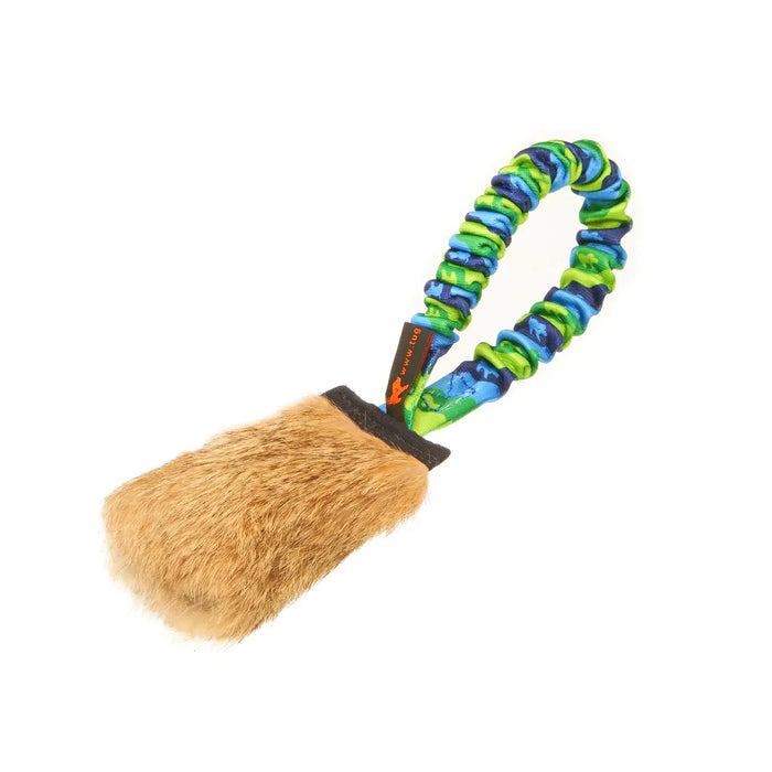 Tug-E-Nuff Rabbit Skin Pocket Bungee Squeaker Toy for Dogs