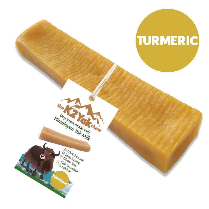 Turmeric Yak Chews, 100% Natural Longer Lasting Dog Chews
