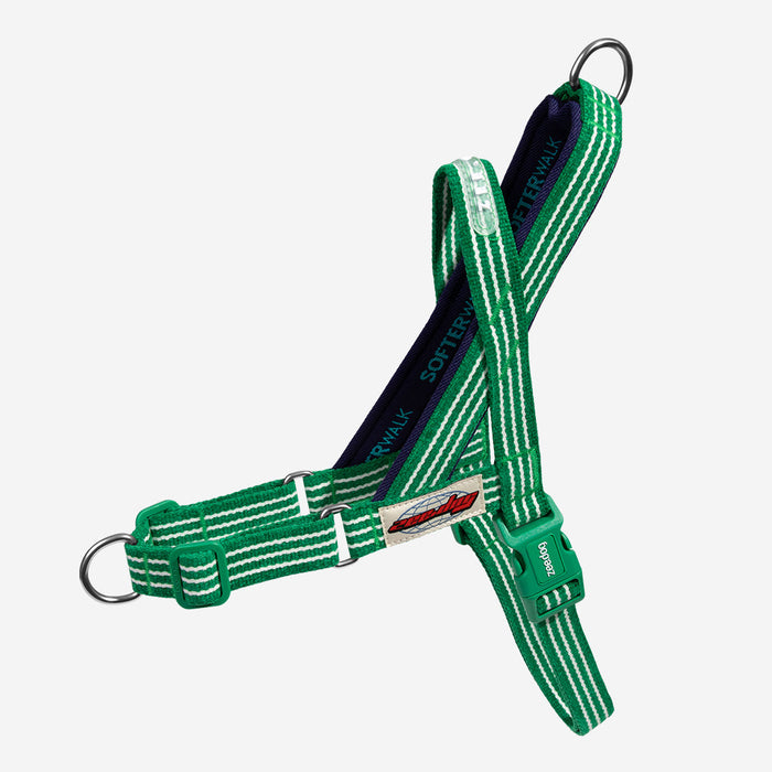 Zee.Dog Velvet Vibes Vert SofterWalk Anti Pull Dog Harness