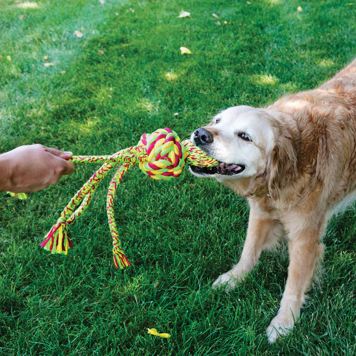 Kong With Rope KONG Wubba Weave with Rope, Tug Toy - XL - KONG | WOOOF.co.uk — Wooof.co.uk