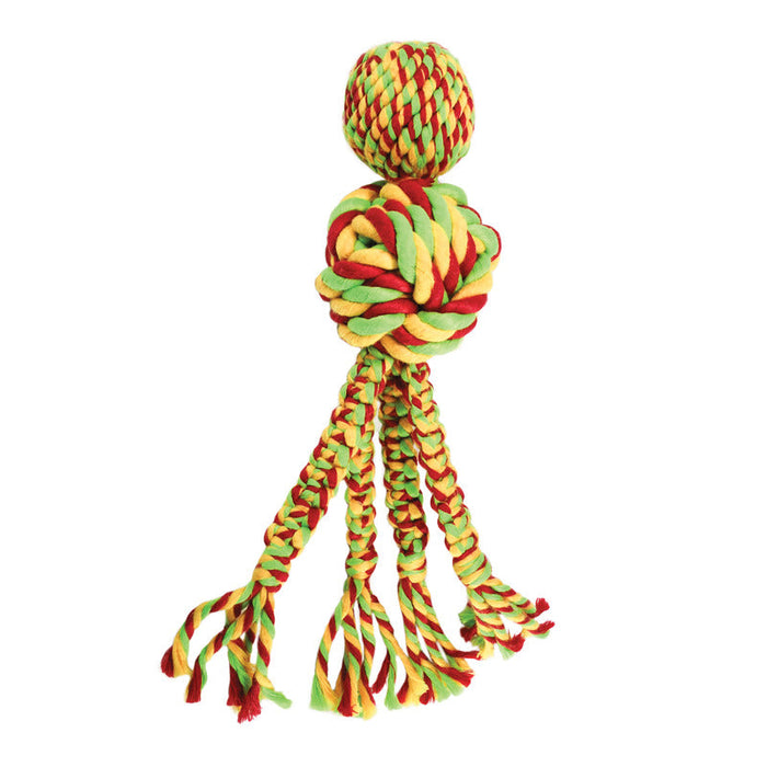 KONG Wubba Weave with Rope, Tug Toy - Small