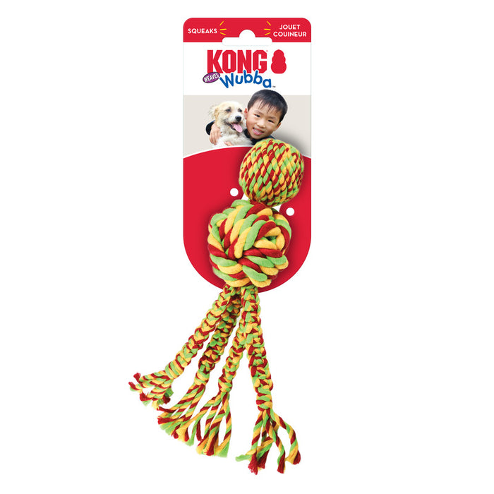 KONG Wubba Weave with Rope, Tug Toy - Large