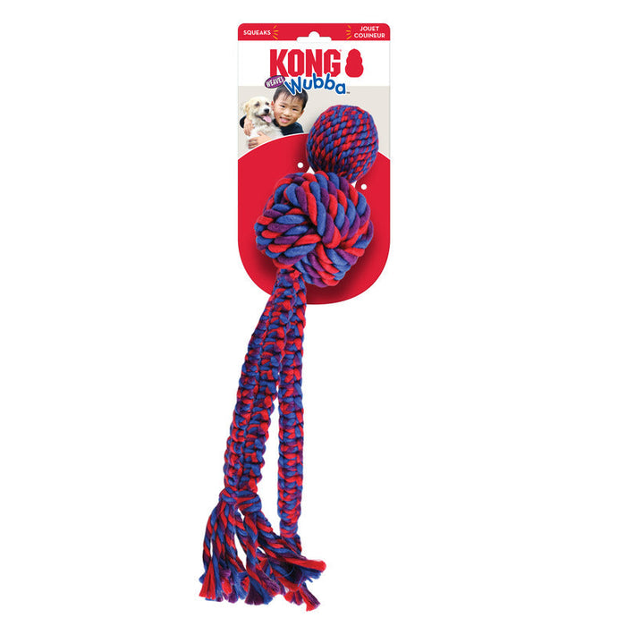 KONG Wubba Weave with Rope, Tug Toy - Small
