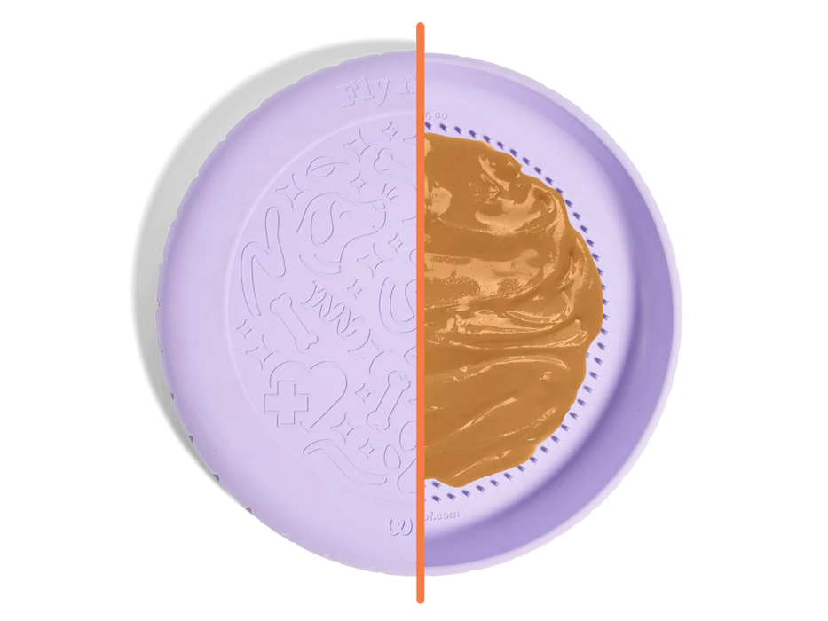 Woof Fly 'N' Feed Lavender Dog Frisbee & Lick Mat