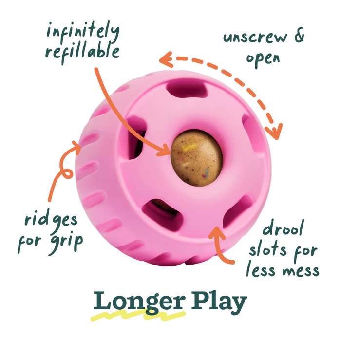 Woof Pink Party Pupsicle Toy + Treat Tray + Pops Refill Combo