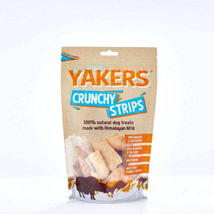 YAKERS Crunchy Strips Natural Dog Treats - 70g