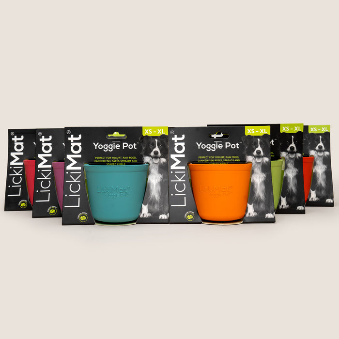 Yoggie Pot Lick Bowl, Slow Feeder & Treat Dispenser for Dogs