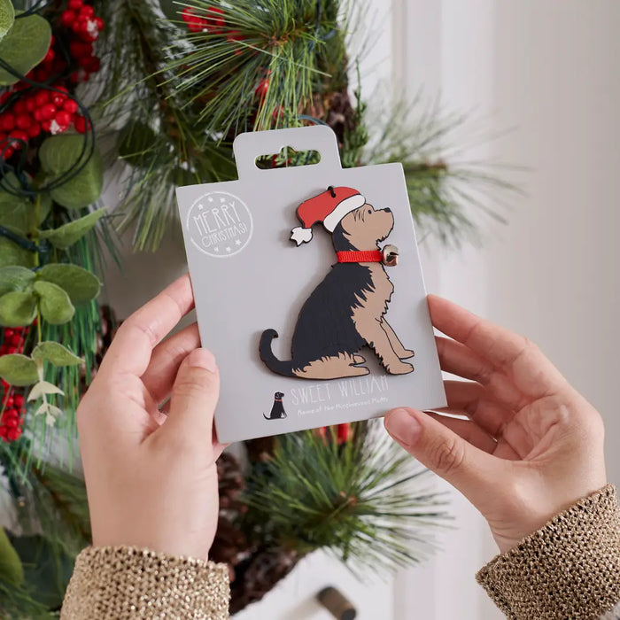 Christmas Tree Dog Decoration, Yorkshire Terrier