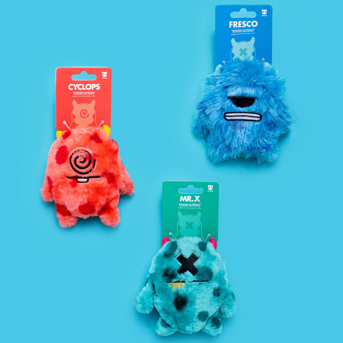 Zee.Dog Chew Toy Bundle: Cyclops, Mr. X & Fresco - ZeeDog | WOOOF