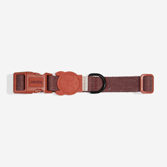 brown collar on grey background