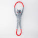 Plush toy with a red handle on a white background