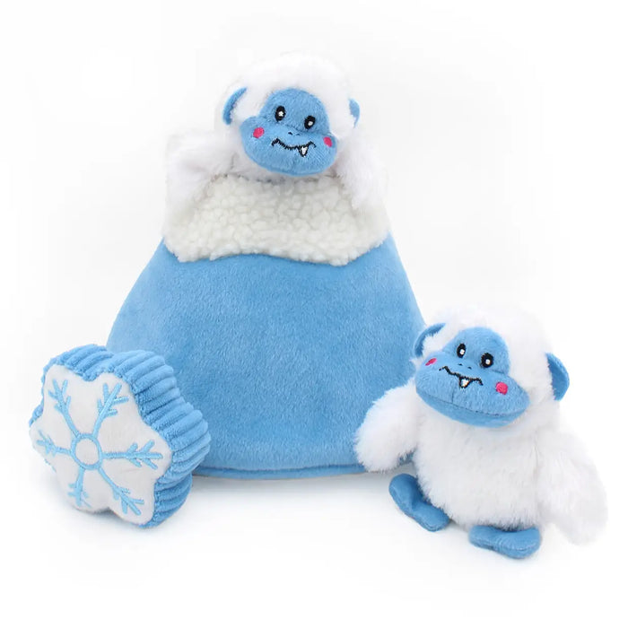 ZippyPaws Christmas Burrow Dog Toy - Yeti Mountain