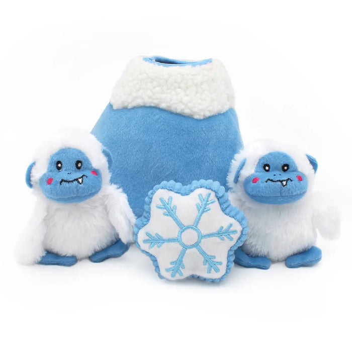 ZippyPaws Christmas Burrow Dog Toy - Yeti Mountain
