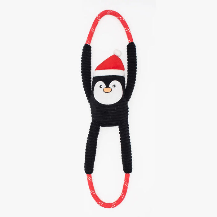 ZippyPaws Ropetugz Christmas Dog Tug Toy - Penguin