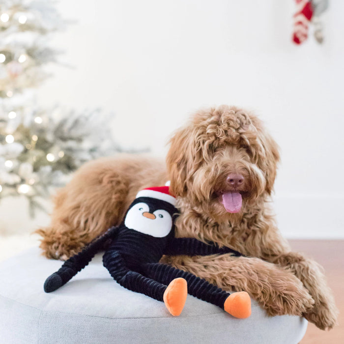 ZippyPaws Christmas Crinkle Penguin Dog Toy