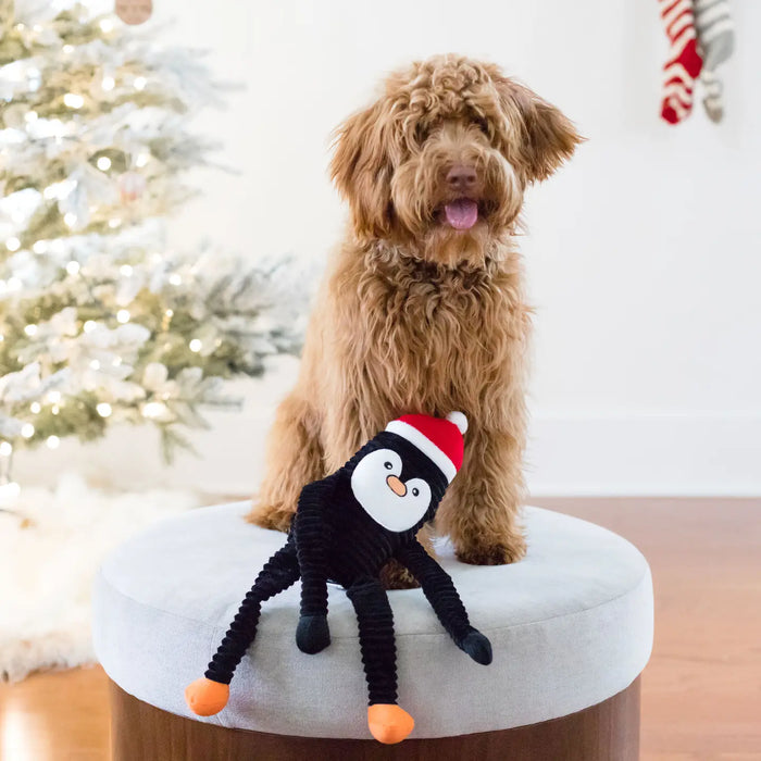 ZippyPaws Christmas Crinkle Penguin Dog Toy