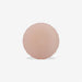 Round, pink-coloured airtag holder on a white background