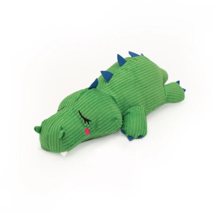 Alligator Snooziez with Shhhqueaker Soft Dog Toy