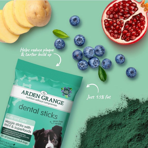 Arden Grange Dental Sticks Veggie, Mint & Superfoods - 180g