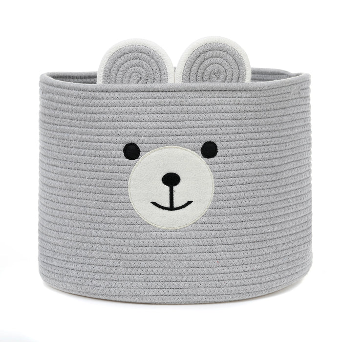 Bertie Bear Organic Cotton Toy Storage Basket