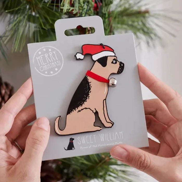 Christmas Tree Dog Decoration, Border Terrier