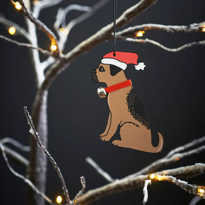 Christmas Tree Dog Decoration, Border Terrier