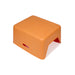 Orange step stool on a white background
