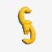 Yellow gorilla dog toy on a white background