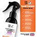 Spot Carpet Cleaner Spray bottle with product features on an orange and white background