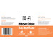 Label for 'Move Ease Senior Rub' by 'Our Dogs Life' with product details and branding.