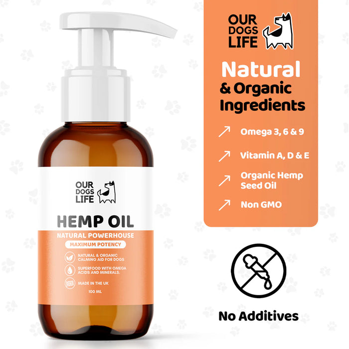 DogsLife Hemp Seed Omega Oil Dog Supplement & Food Topper - 500ml