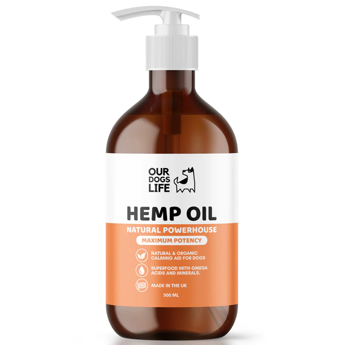 DogsLife Hemp Seed Omega Oil Dog Supplement & Food Topper - 500ml