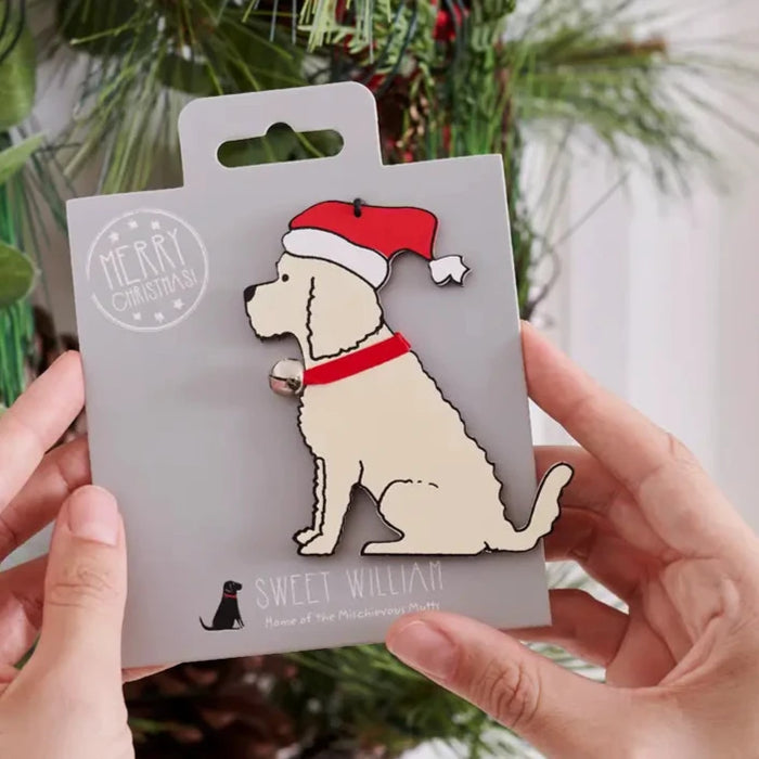 Christmas Tree Dog Decoration, Cockapoo / Labradoodle, Apricot