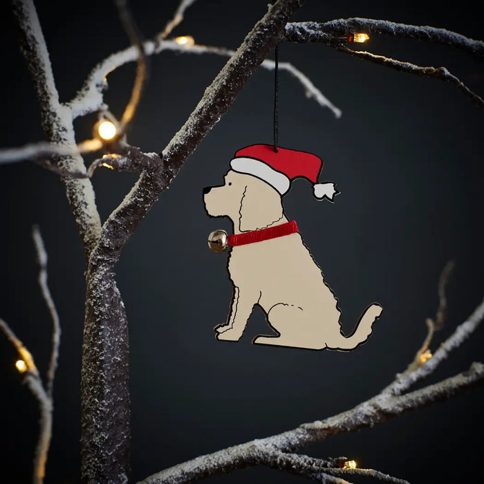 Christmas Tree Dog Decoration, Cockapoo / Labradoodle, Apricot