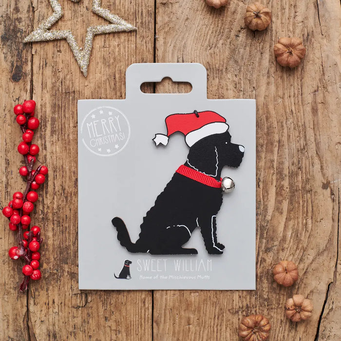 Christmas Tree Dog Decoration, Cockapoo / Labradoodle, Black