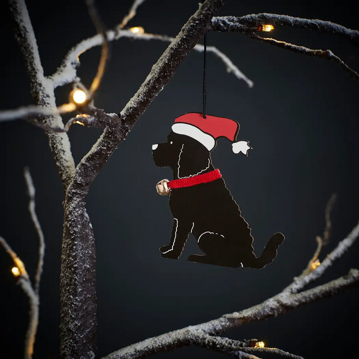 Christmas Tree Dog Decoration, Cockapoo / Labradoodle, Black