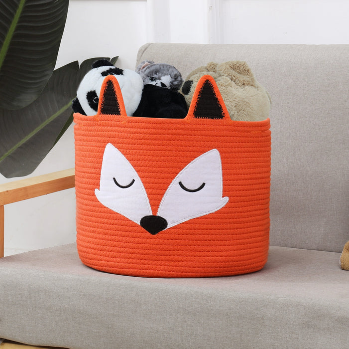 Fred the Fox Organic Cotton Toy Storage Basket