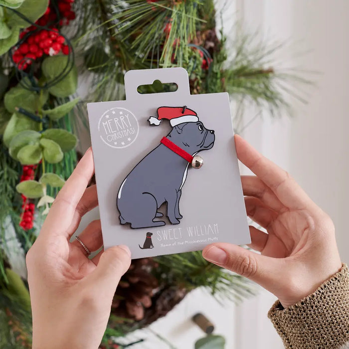 Christmas Tree Dog Decoration, French Bulldog