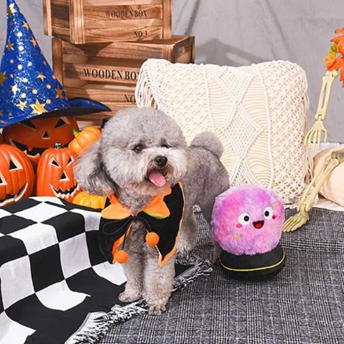 Hugsmart Crystal Ball Halloween Squeaky Plush Dog Toy