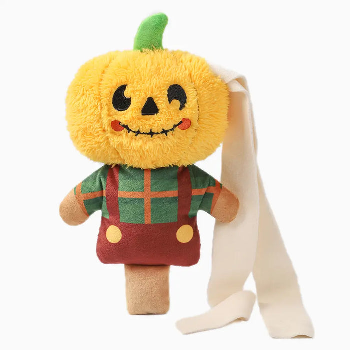 Halloween Scarecrow Plush Treat Dispenser Toy for Dogs