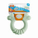 Green dog teething ring with Nylabone packaging on a white background
