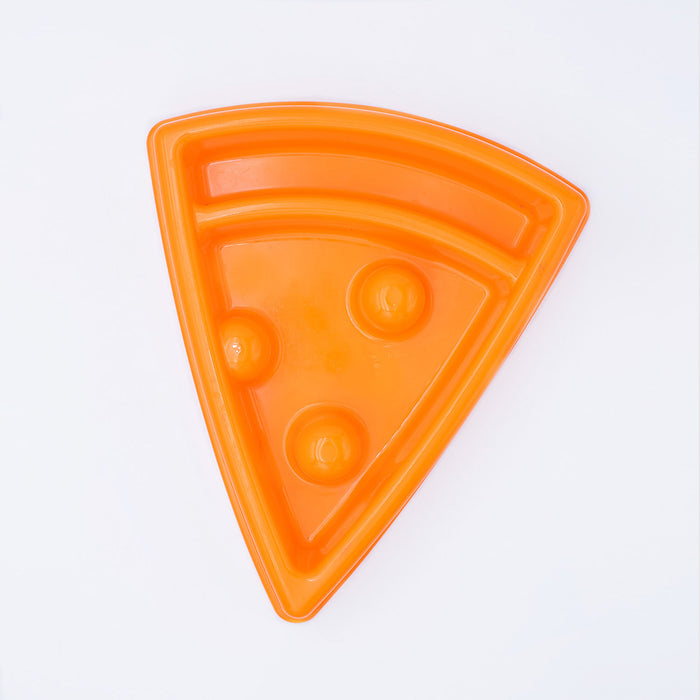 Pizza Shaped Enrichment Slow Feeder Bowl for Dogs