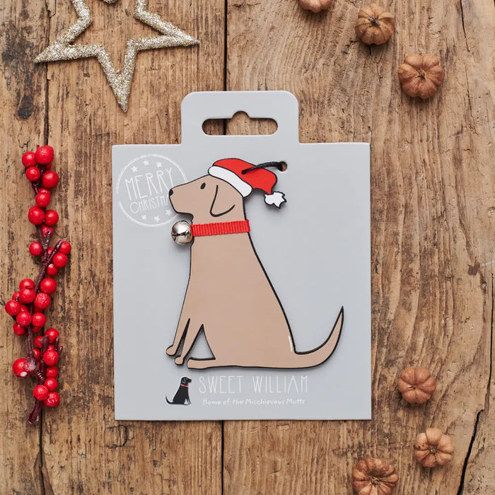 Christmas Tree Dog Decoration, Labrador, Chocolate